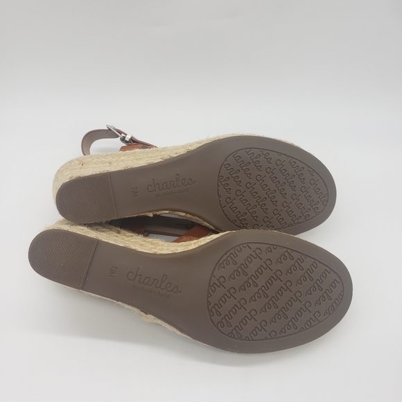 464- Charles by Charles David Wedge Brown Size 7.5 NWT - Picture 6 of 11